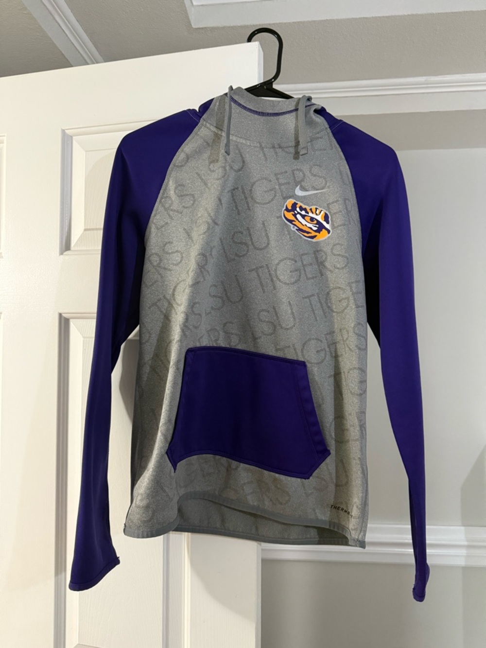 Nike LSU Small Purple and Gray Therma-Fit Hoodie - Maybe worn once